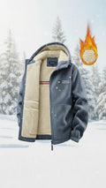 Men’s Sherpa Lined Fleece Hooded Jacket