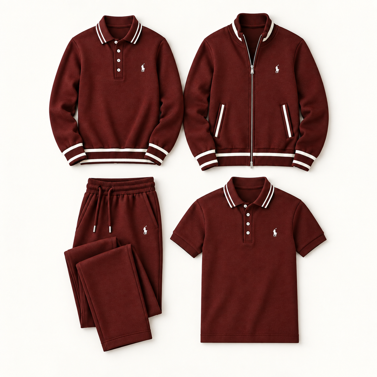 MEN’S 4-PIECE POLO &amp; JACKET SET
