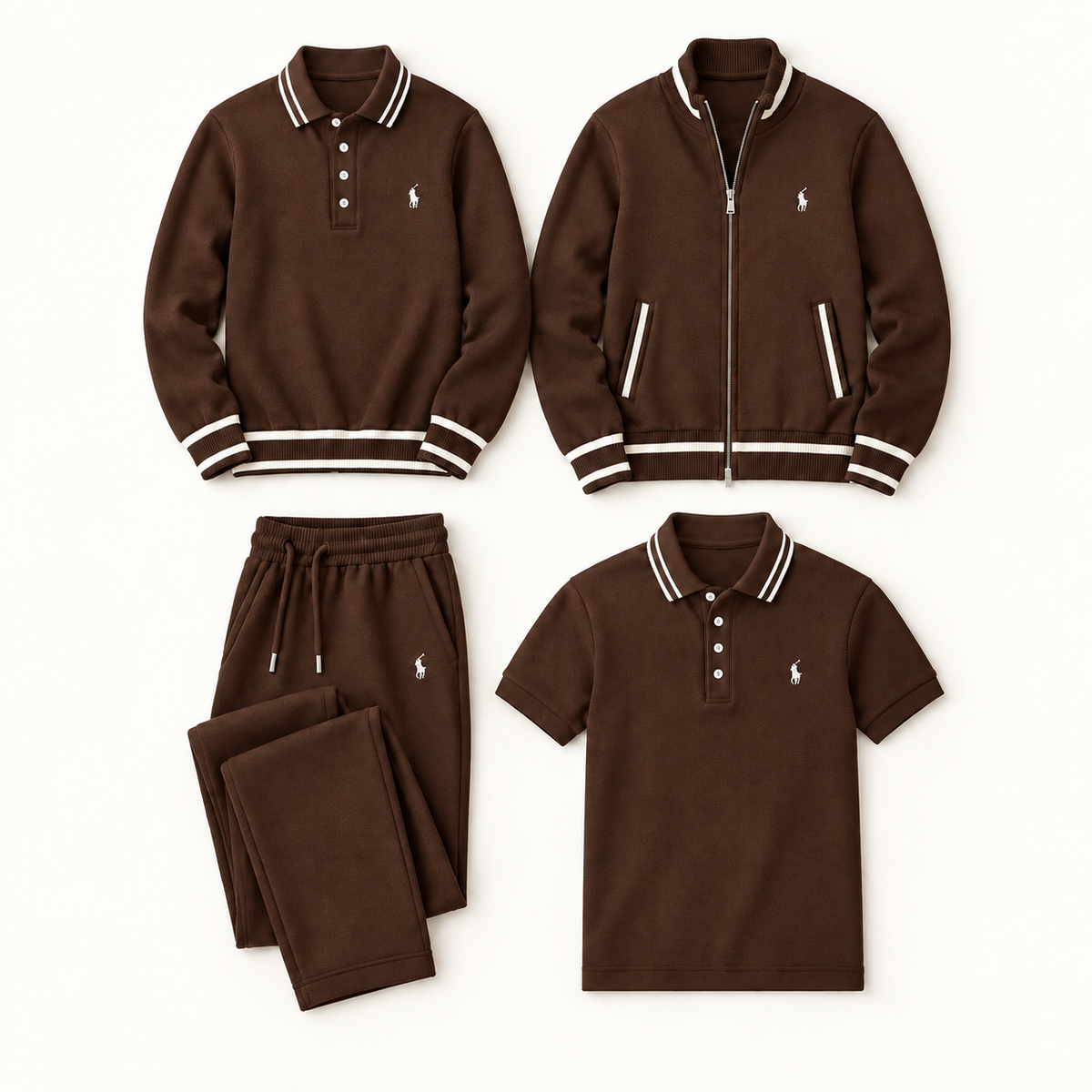 MEN’S 4-PIECE POLO &amp; JACKET SET