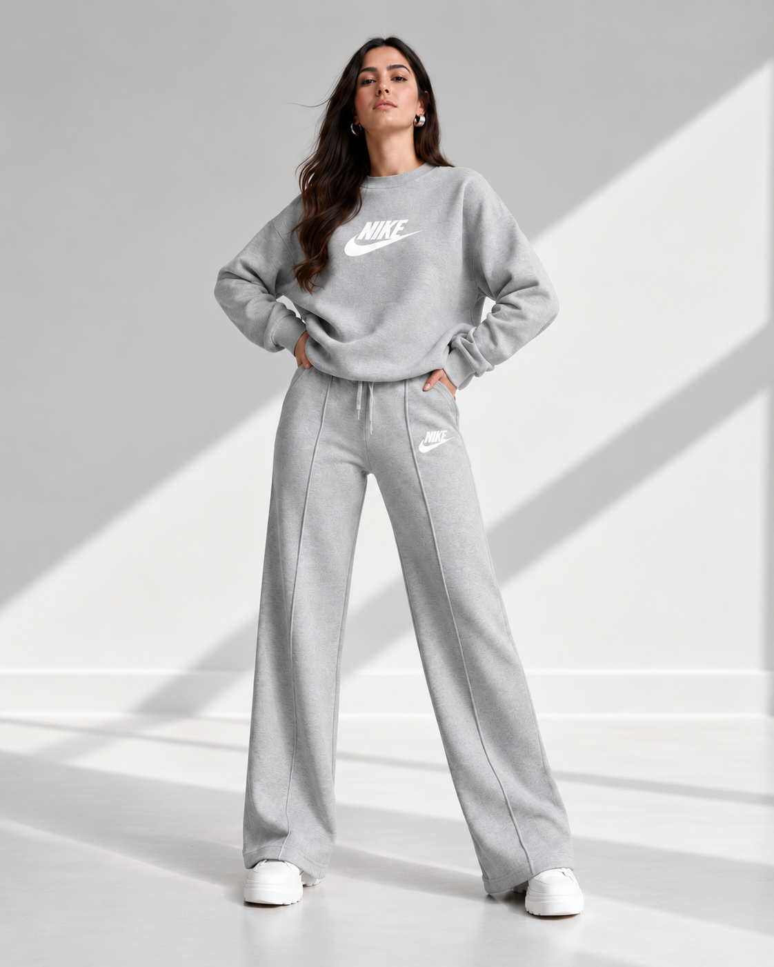 Women’s Relaxed Sweatshirt & Wide-Leg Pants Set