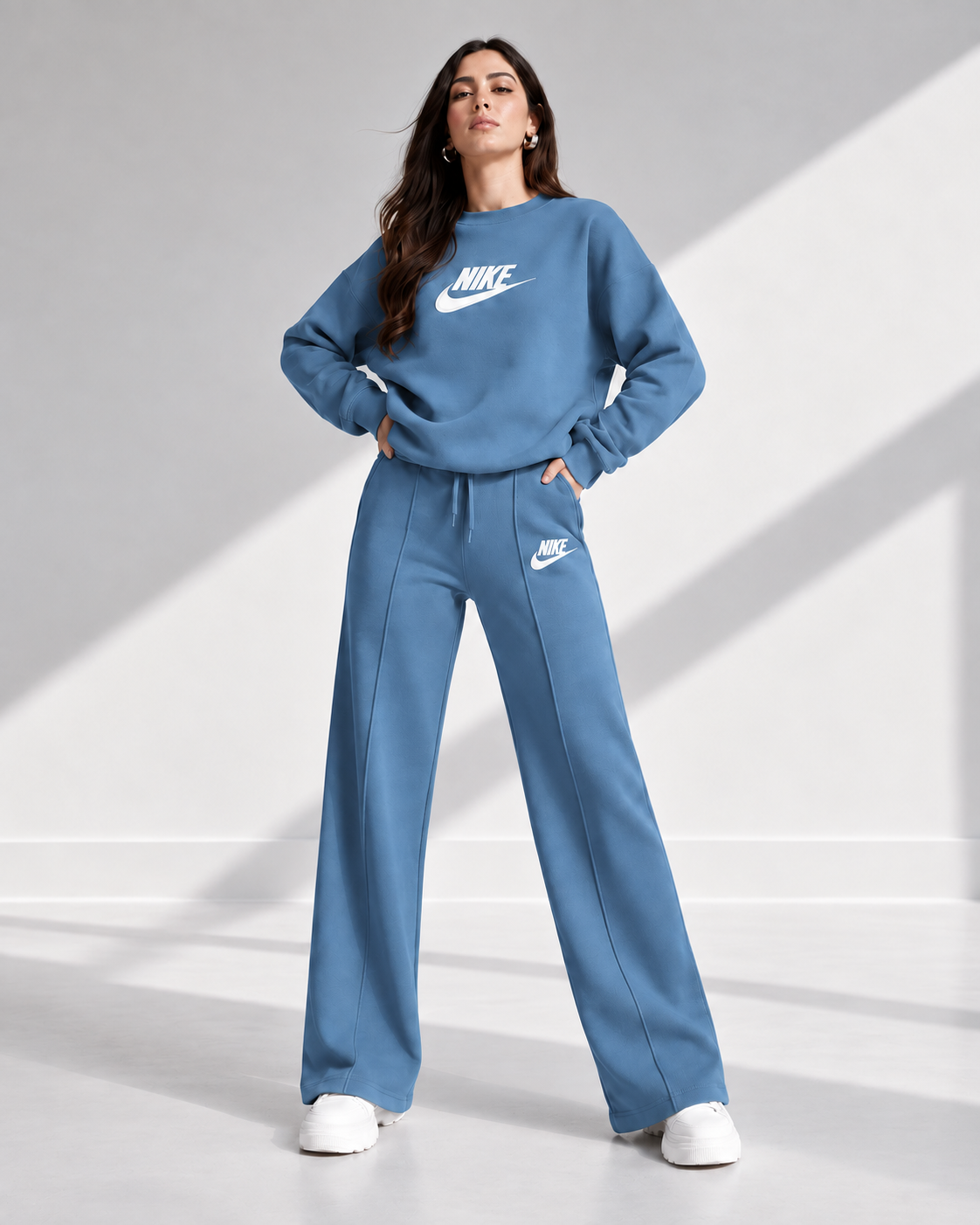 Women’s Relaxed Sweatshirt & Wide-Leg Pants Set