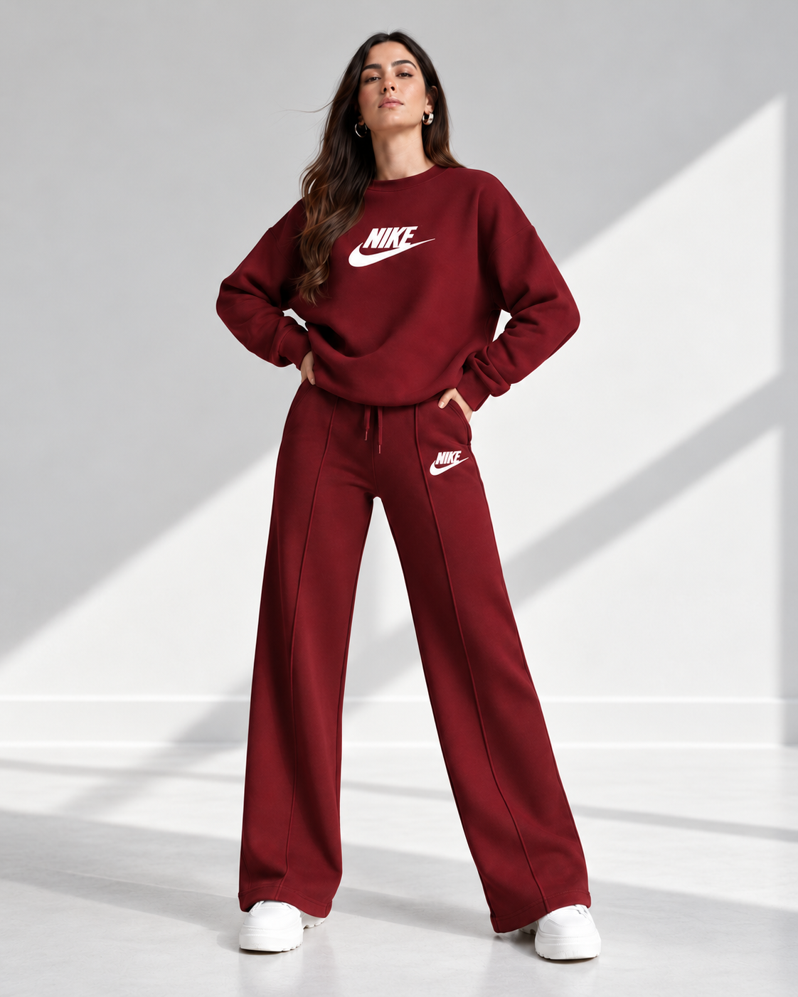 Women’s Relaxed Sweatshirt & Wide-Leg Pants Set