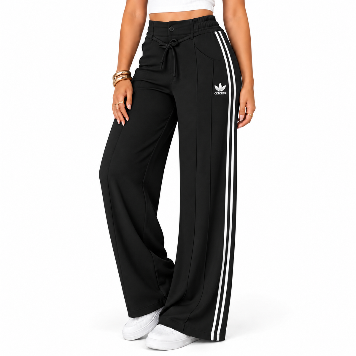 Women’s Side Stripe Track Pants ✨ High‑Waist Casual Jogger Trousers