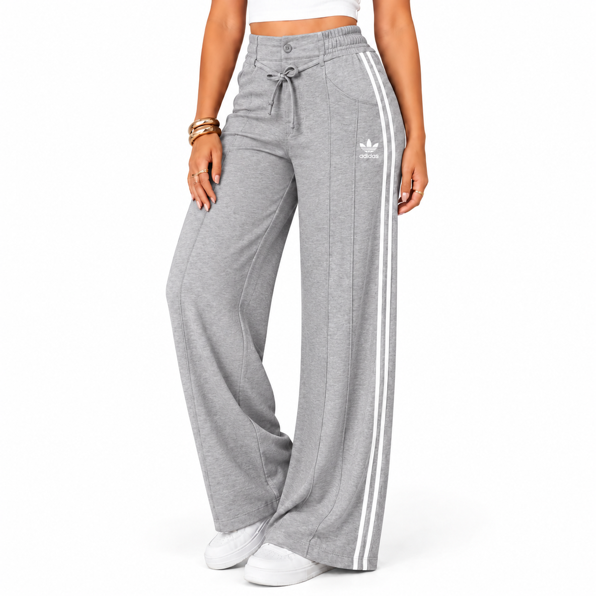 Women’s Side Stripe Track Pants ✨ High‑Waist Casual Jogger Trousers