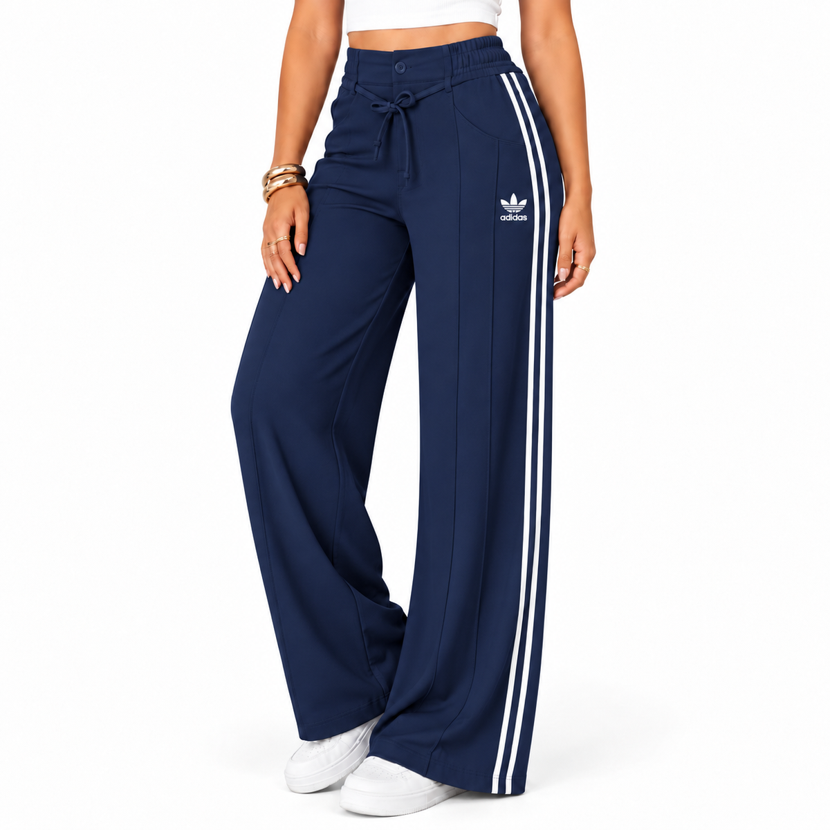 Women’s Side Stripe Track Pants ✨ High‑Waist Casual Jogger Trousers