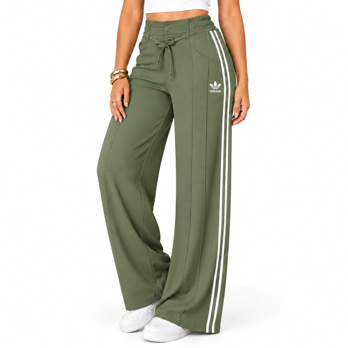 Women’s Side Stripe Track Pants ✨ High‑Waist Casual Jogger Trousers