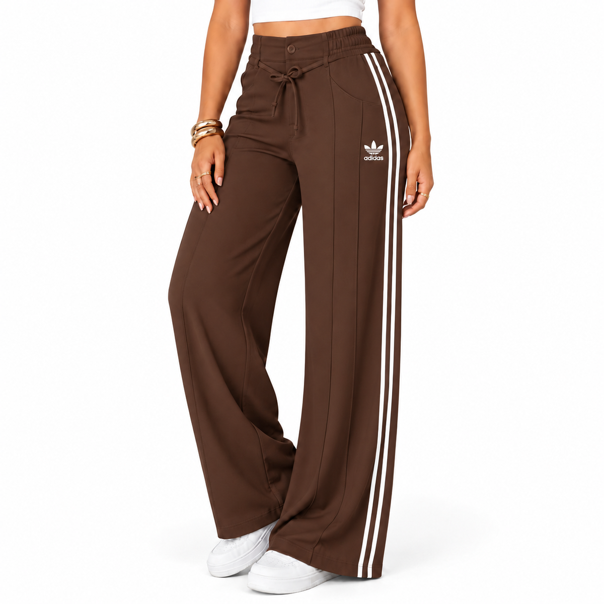 Women’s Side Stripe Track Pants ✨ High‑Waist Casual Jogger Trousers