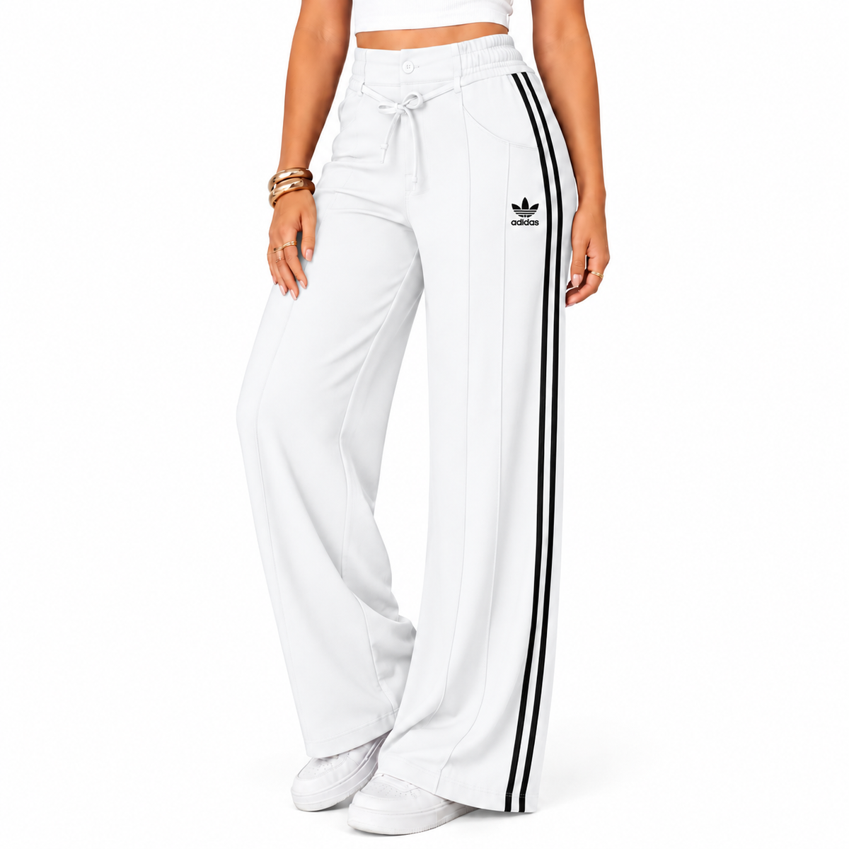 Women’s Side Stripe Track Pants ✨ High‑Waist Casual Jogger Trousers