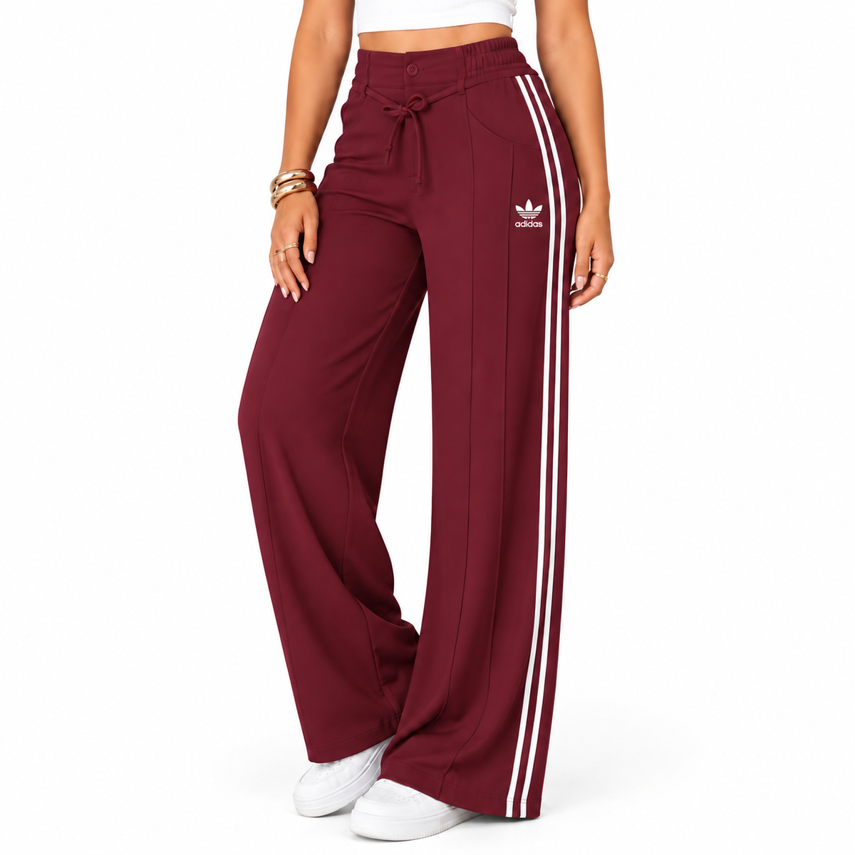 Women’s Side Stripe Track Pants ✨ High‑Waist Casual Jogger Trousers