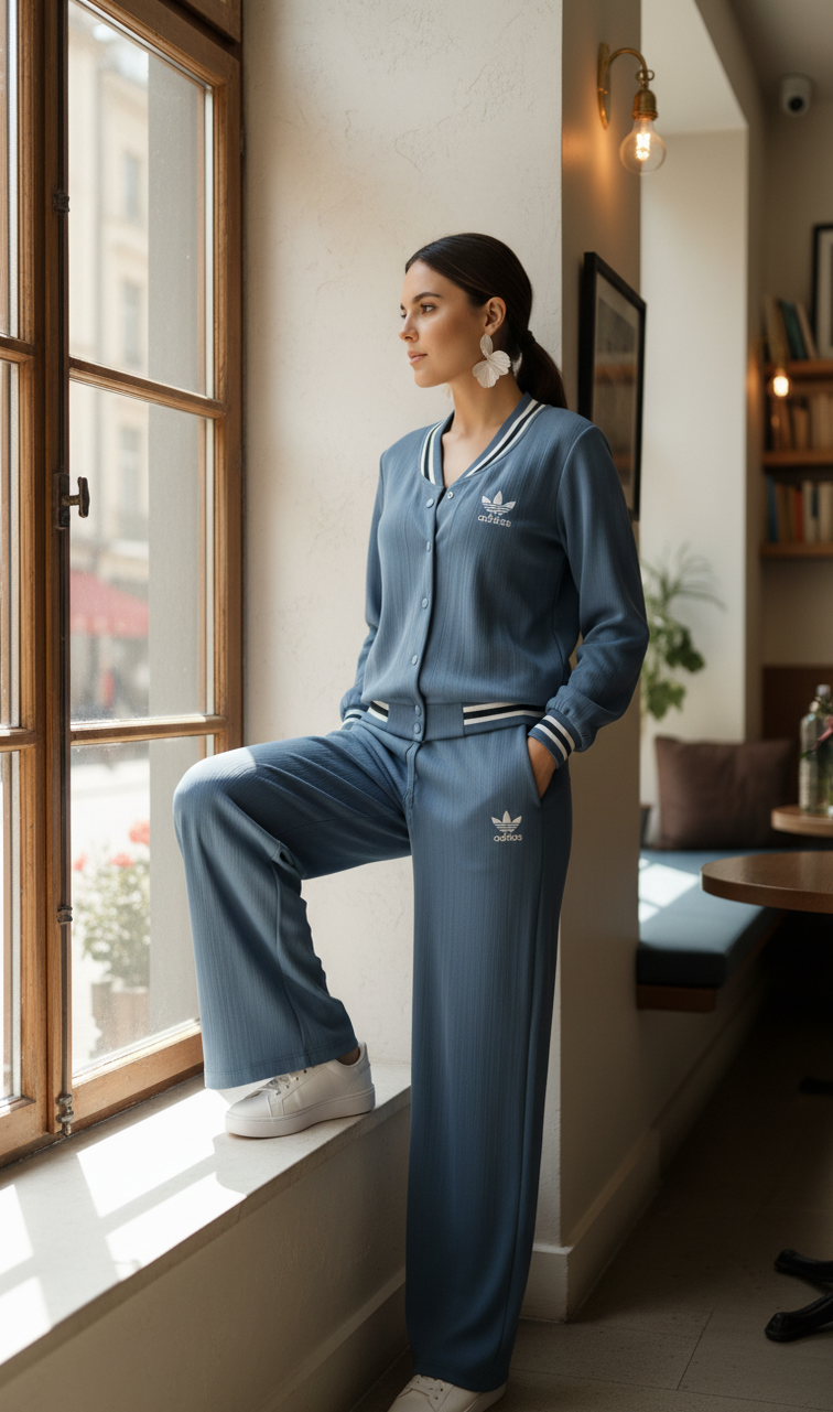 ✨Women Casual Zip‑Up 2‑Piece Tracksuit Set